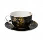 Preview: Der Kuss, Tee- und Cappuccinotasse, schwarz, Gustav Klimt