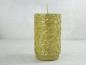 Preview: Kerze Safe Candle, Malia A, Stumpenkerze, Farbe gold, Größe 110/65 mm, Kerzen Wenzel