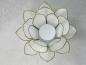 Preview: Lotuslicht, Lotusblüte als Teelichthalter, Farbe weiß, Nr. 1, Windlicht