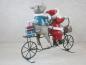 Mobile Preview: Weihnachtsmann mit Nashorn auf Fahrrad, Dekoration