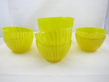 Schüsselset Angelika gelb, 7 teilig, Glasschüssel Set