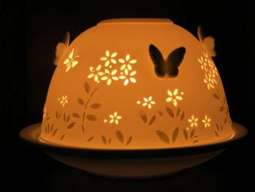 Starlight Windlicht Nr. 390, Blumenwiese mit Schmetterlingen