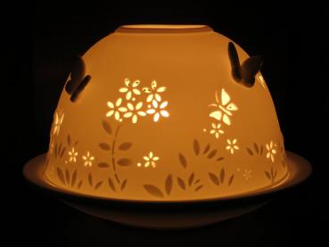 Starlight Windlicht Nr. 390, Blumenwiese mit Schmetterlingen