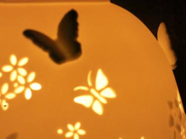 Starlight Windlicht Nr. 390, Blumenwiese mit Schmetterlingen