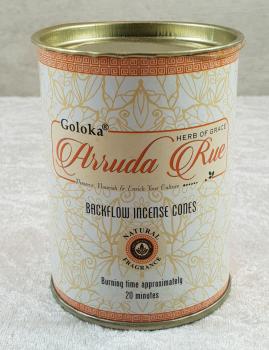 Goloka® Rückfluß-Räucherkegel in der Dose, Arruda Rue