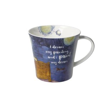 Tasse, Kaffeetasse Sternennacht, "I dream my...", Vincent van Gogh