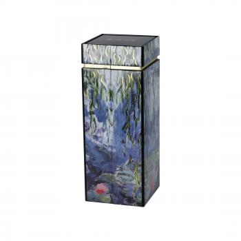 Teedose Seerosen mit Weide, Höhe 20 cm, Claude Monet, Goebel Porzellan