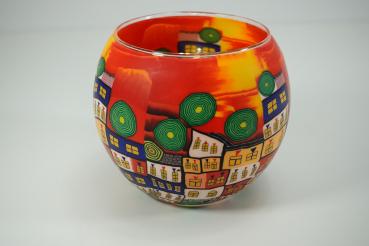 Leuchtglas Nr. 109675, Ausdrucksstarkes Künstlermotiv, Windlicht, Hellmann Erlangen