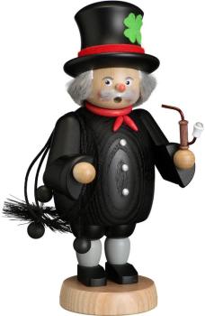 Räucherfigur Schornsteinfeger gemütliche Typen, 12651, Seiffener Volkskunst