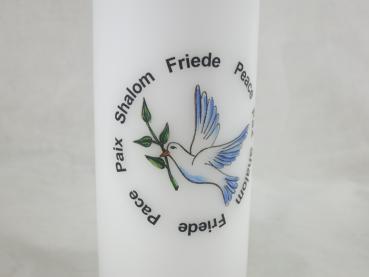 Preview: Friedenslicht mit blauer Taube, Stumpenkerze, 150/60, Kerzen Wenzel