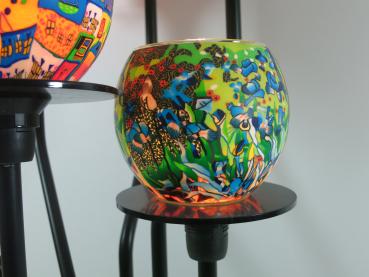 Lampe Leuchtglas Standleuchter berühmte Künstler, 6armig