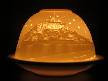 Starlight Porzellan Windlicht Nr. 499 Le Mont-Saint-Michel, Porzellan Windlicht