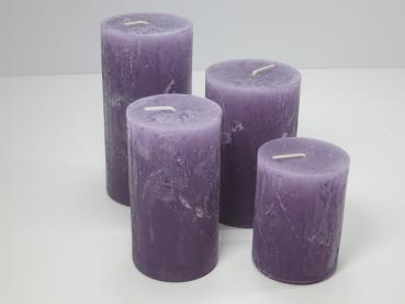 Preview: Kerze Rustic Sophia Farbe flieder, Kerzen Wenzel