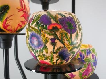 Lampe Leuchtglas Standleuchter Tropic Flower, 6armig