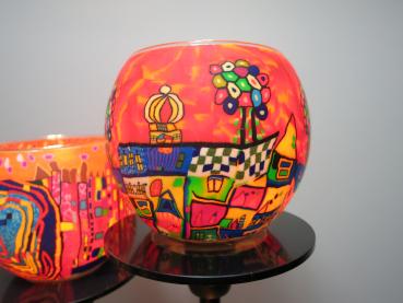 Preview: Lampe Leuchtglas Standleuchter Hunderteins Lichter, 6armig