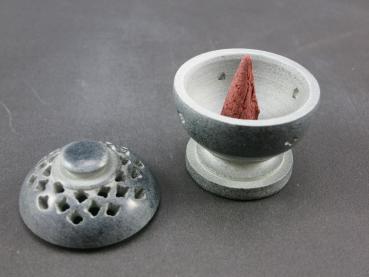 Mini-Räuchergefäß, Stein grau