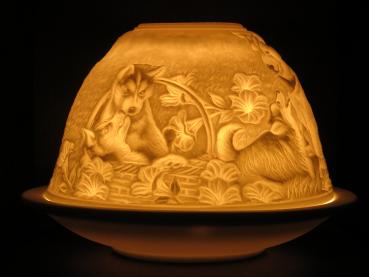 Starlight Windlicht Husky, Nordische Hunde Nr. 515, Porzellan Windlicht
