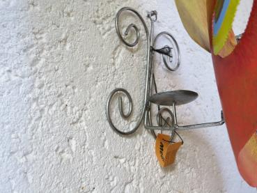 Wanddekoration Schmetterling, gelb-orange, 5029, Medusa Metallfigur