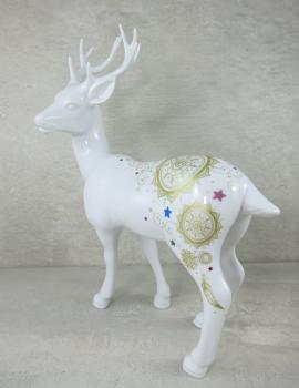 Hirsch stehend, Kollektion Mandala, Höhe 27 cm, Weihnachten, Goebel Porzellan