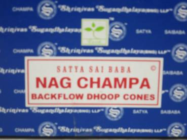 Satya Rückfluss Kegel, Satya Backflow Cones Nag Champa