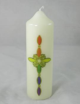 Osterkerze Ornament, 160/50 mm, Tischosterkerze, Kerzen Wenzel