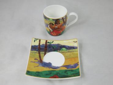 Tassenset NAFEA, WANN HEITRATEST DU? Paul Gauguin, Goebel Porzellan