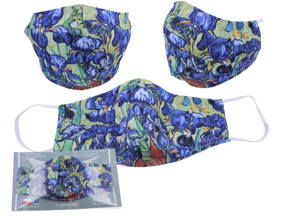 Vincent van Gogh, Schwertlilien, Stoffmaske, Gesichtsmaske, Carmani®