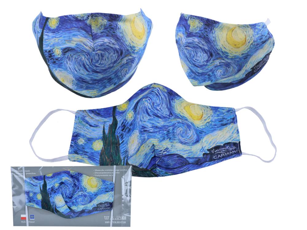 Van Gogh, Sternennacht, Stoffmaske, Gesichtsmaske, Carmani®