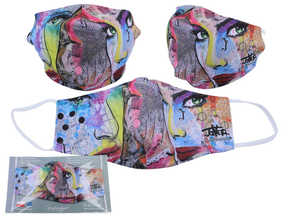 JOVER, Gesichter, Stoffmaske, Gesichtsmaske, Carmani®