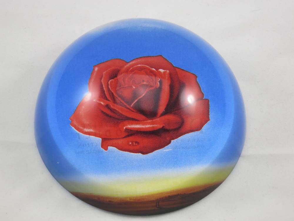 Glashalbkugel Salvador DALI Meditative Rose, Goebel Porzellan