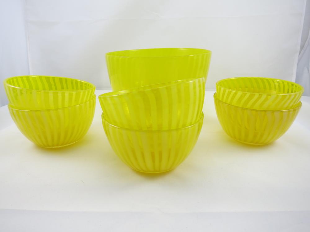 Schüsselset Angelika gelb, 7 teilig, Glasschüssel Set