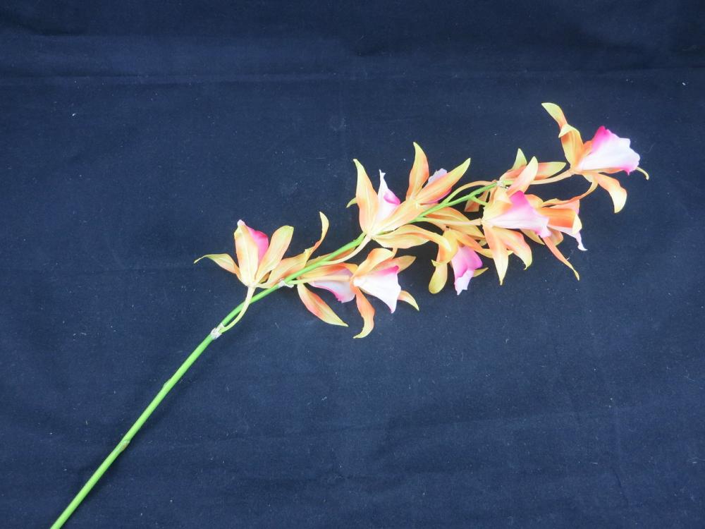 Blumenzweig orange, Höhe 65 cm, Deko