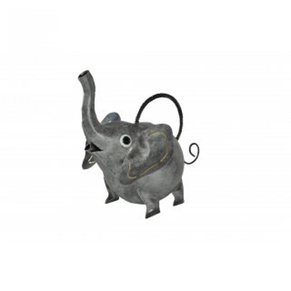 Gießkanne Elefant, schwarz silber, Metallfigur, 11415, Medusa