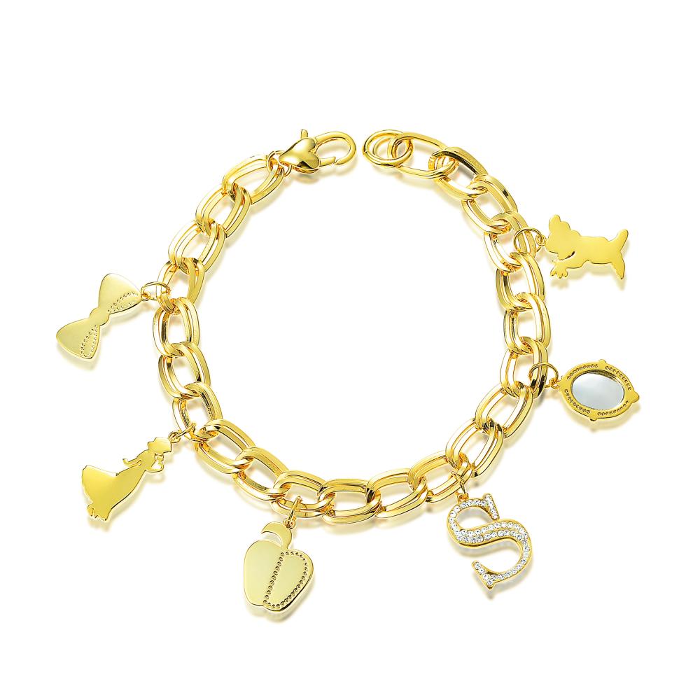 Schneewittchen Charm Armband Gold, Couture Kingdom Schmuck