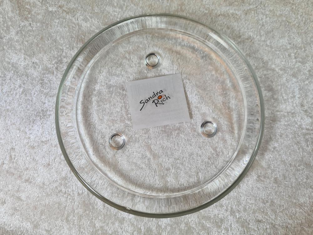 Glasteller BEATE, Untersetzer, Kerzenhalter, Durchmesser 14 cm, Rich