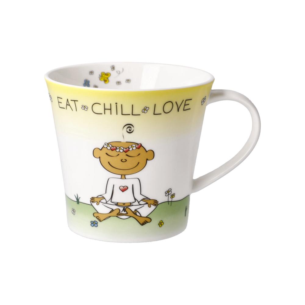 Tasse, Kaffeetasse "Eat Chill Love", Der kleine Yogi®