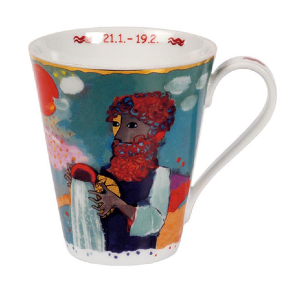 Tasse Künstlerbecher Wassermann, Rosina Wachtmeister, Goebel Porzellan