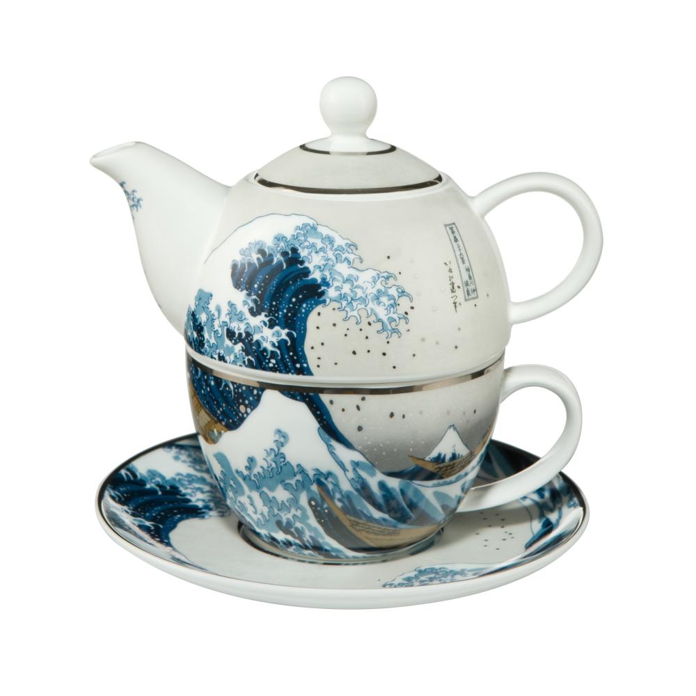 Tea for One DIE WELLE, Katsushika Hokusai, Goebel Porzellan