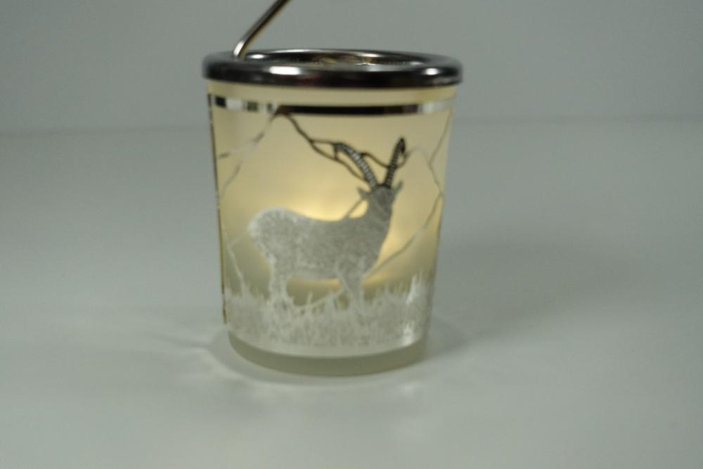 Glas Karussell Steinbock, Glas Karussell Windlicht