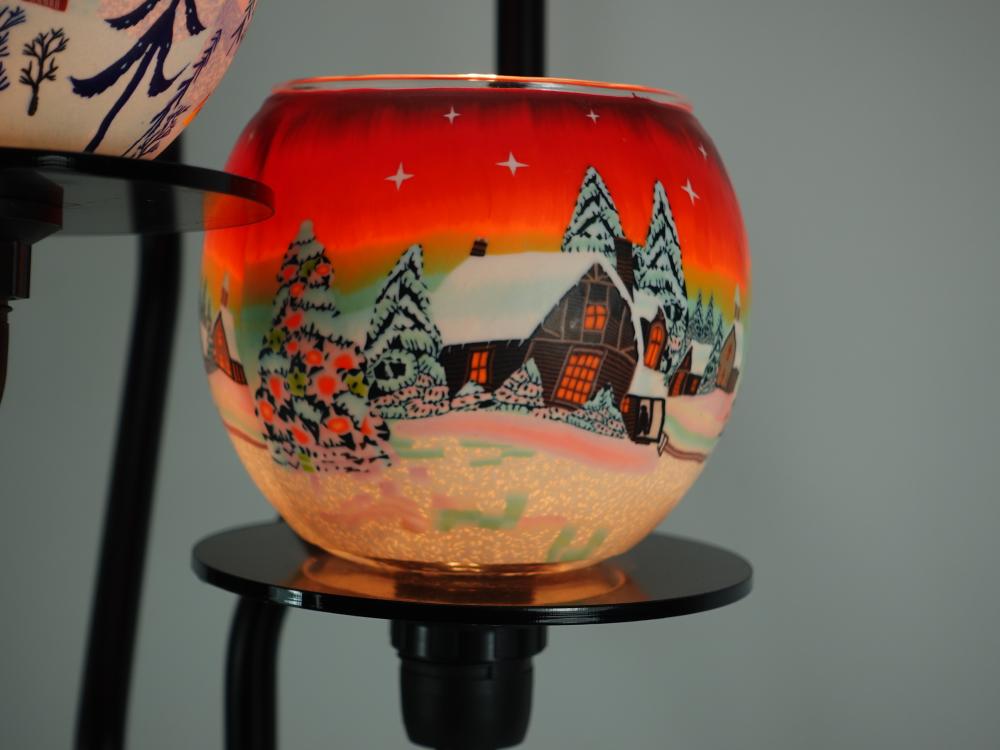 Lampe Leuchtglas Standleuchter Nordland, 6armig