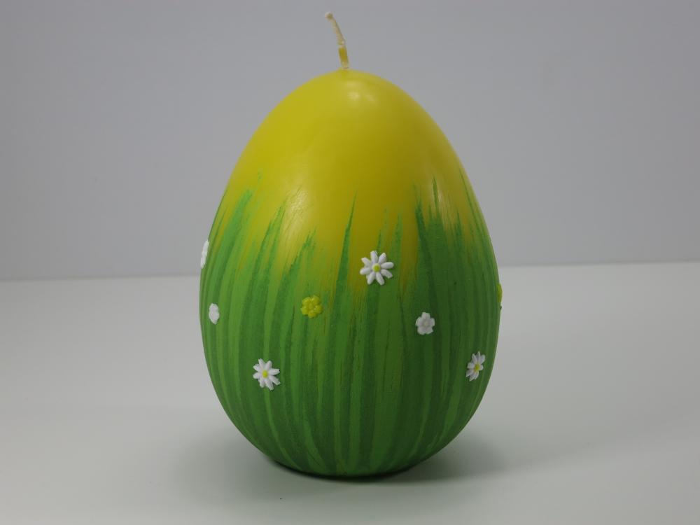 Ei Kerze Gr. 4, Osterkerze, Nature, Farbe zitrone, Kerzen Wenzel