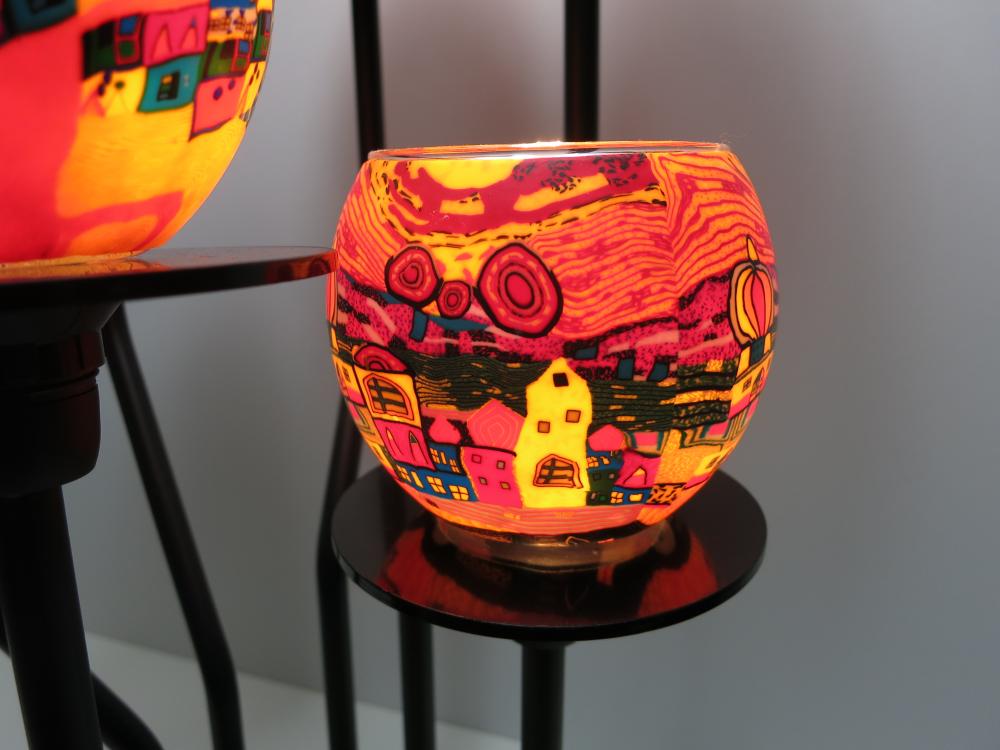 Lampe Leuchtglas Standleuchter Hunderteins Lichter, 6armig