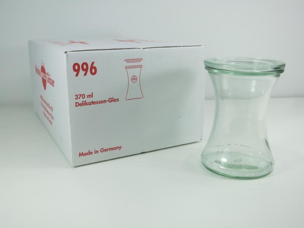 Glas für Delikatessen 370 ml mit Glasdeckel (6 St.), Weck Glas