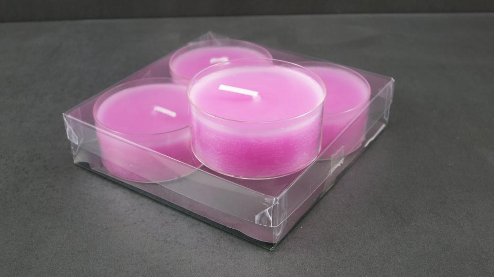 Teelicht MAXI lights 4, Fb. pink, Brenndauer 8-9 Std, Kerzen Wenzel