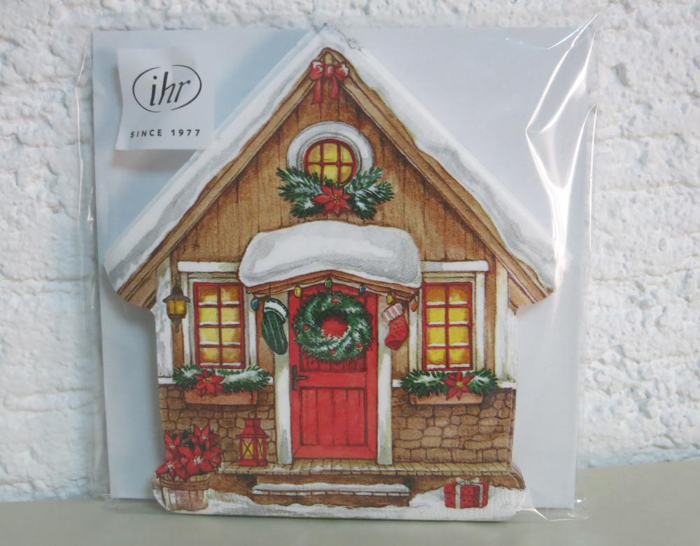 Servietten Geschmücktes Haus, FESTIVE HOUSE, gestanzt, Lunch Servietten, IHR Ideal