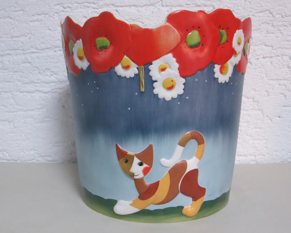 Übertopf Mohnblumen, Höhe 25 cm, Rosina Wachtmeister, Goebel Porzellan