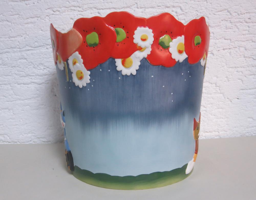 Übertopf Mohnblumen, Höhe 25 cm, Rosina Wachtmeister, Goebel Porzellan