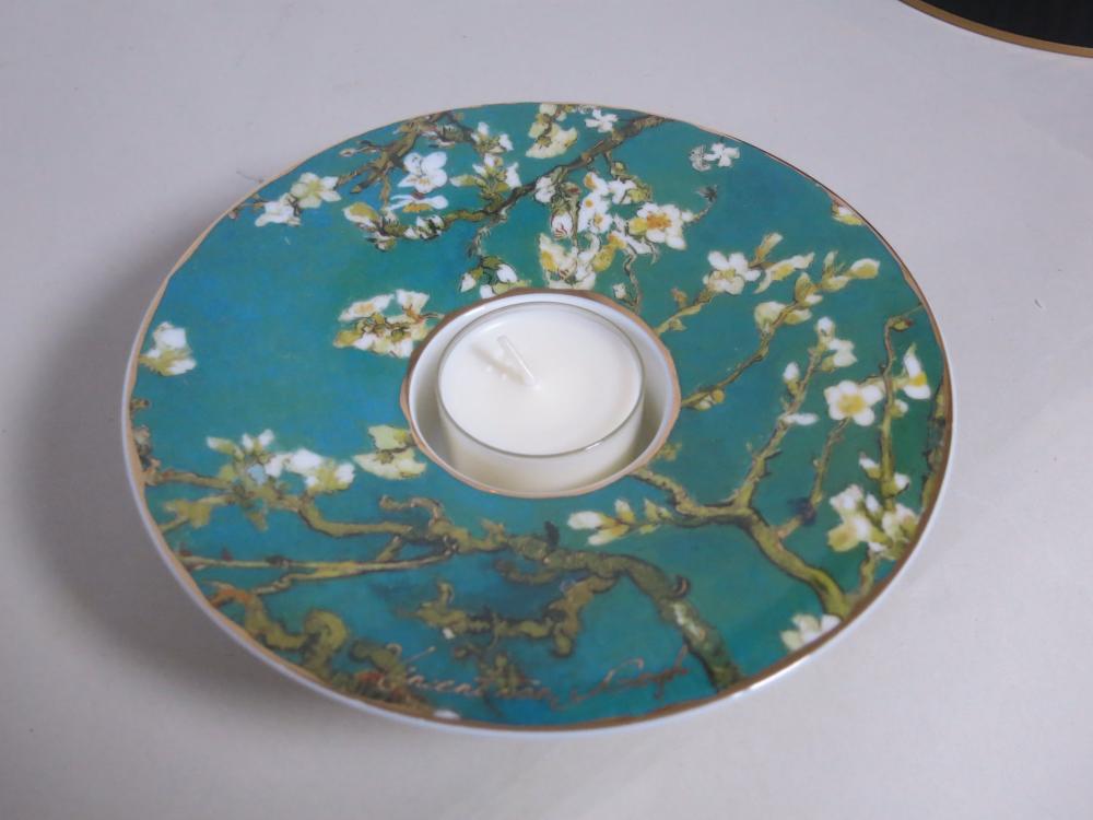 Teelicht Mandelbaum, Vincent van Gogh, Künstlerteelicht, Goebel Porzellan