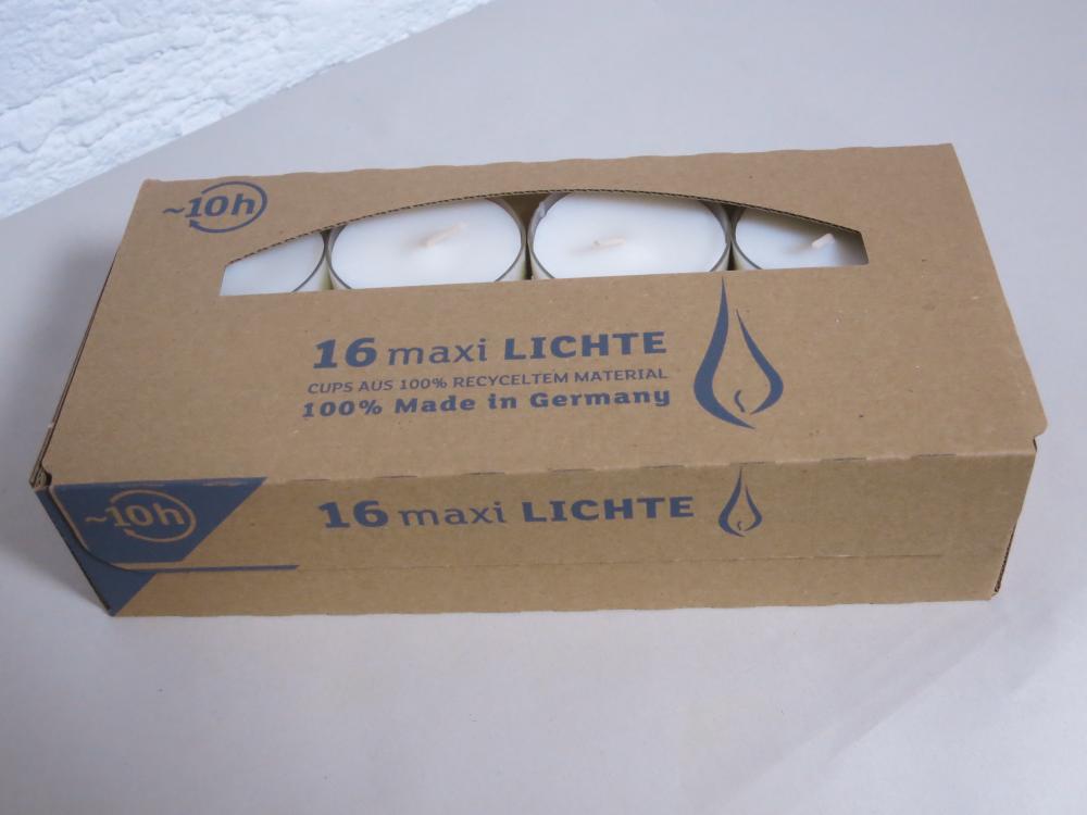 Teelicht MAXI lights, Fb. weiss / natur, Brenndauer 10 Std., Kerzen WenzelTeelicht MAXI lights, Fb. weiss, Brenndauer 10 Std., Kerzen Wenzel