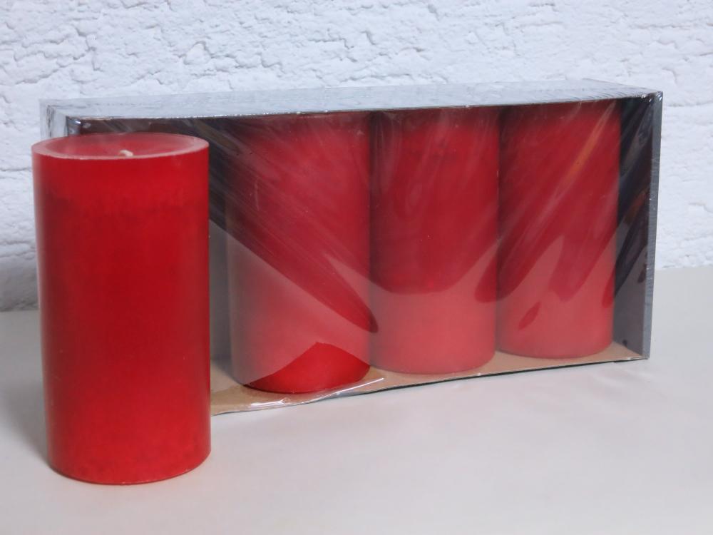 Kerze TREND Safe Candle, Farbe rubin, Kerzen Wenzel